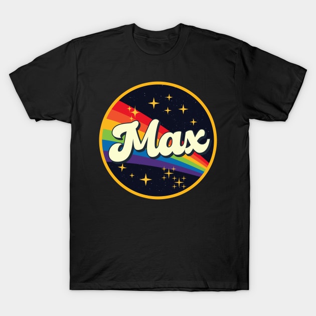 Max // Rainbow In Space Vintage Style T-Shirt by LMW Art